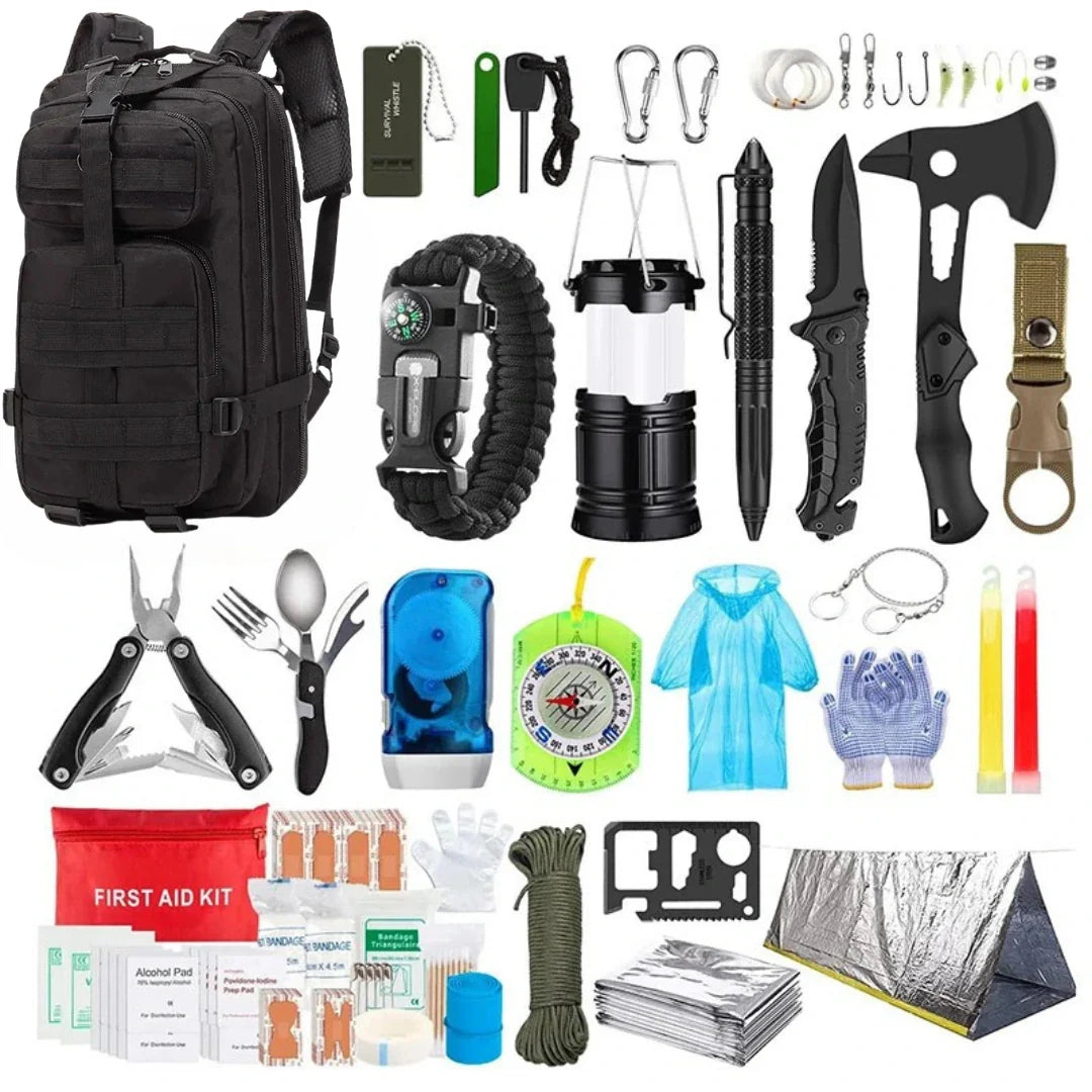 Sac de Survie 151-en-1 | Kit de survie complet pour urgence