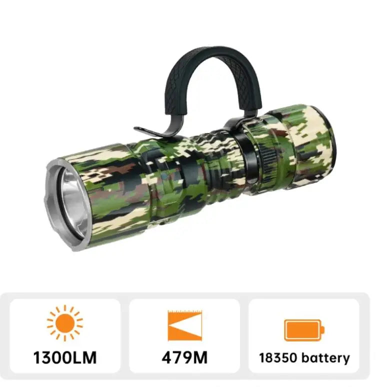 Lampe Tactique 1300 Lumens | Survie en Conditions Extrêmes
