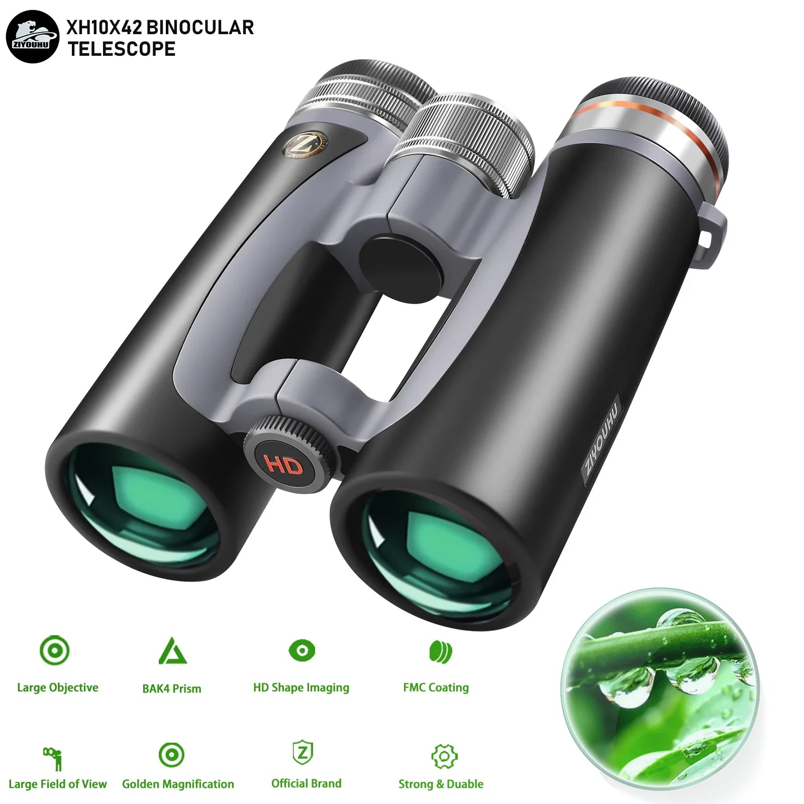 Jumelles de vue Haute Définition 10x42 | Observation d'urgence